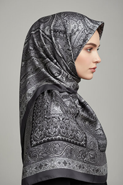 MİSS İPEK Elegant Paisley Patterned Silky Shawl 70 X 180