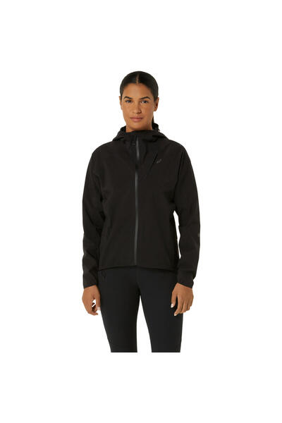 Asics METARUN WATERPROOF JACKET Kadın Siyah Beyaz Ceket 2012D092-001