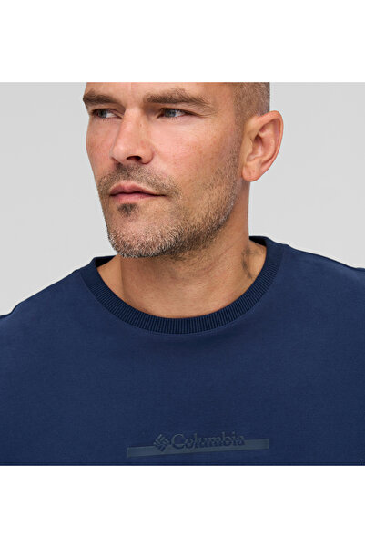 Columbia Hanorac albastru pentru exterior pentru bărbați Bar Split Crew CS0274-466