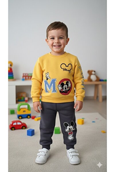 Toka Perisi Mickey Unisex Yellow/Grey Fleece Double Suit