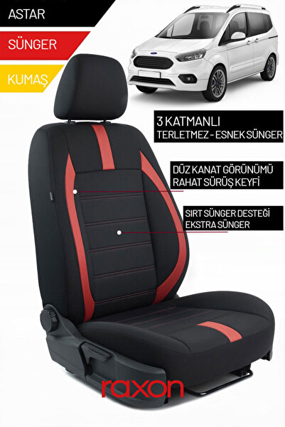 Raxon غطاء مقعد السيارة من الريش التايلاندي لسيارة فورد تورنيو كورير 2019 وما...