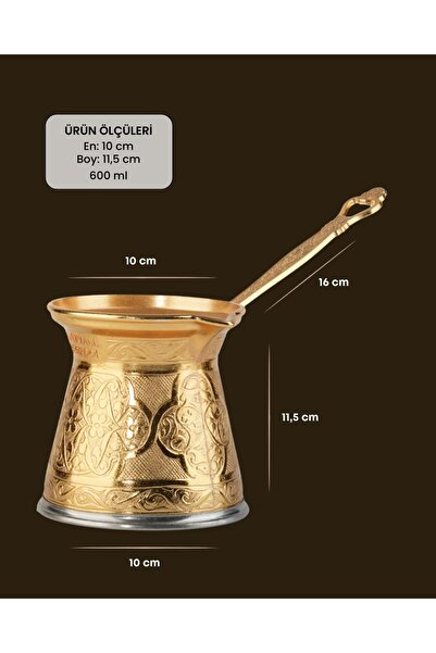 cezpot Classic 7-Person Cast Iron Coffee Pot Large Size 600 ml - Compatible with Induction Cookers