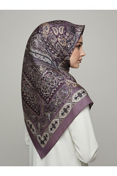 MİSS İPEK شال حريري أنيق بنقشة بيزلي 70 × 180