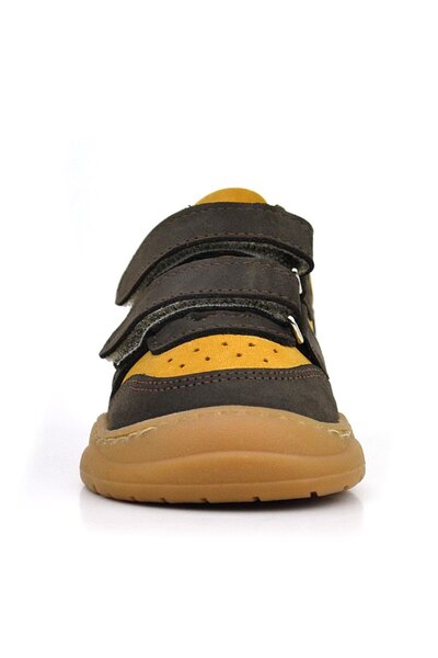 Rakerplus Schaggy Genuine Leather Brown Tan Velcro Baby Sneakers