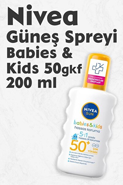NIVEA ÇOCUKLAR İÇİN GÜNEŞ KORUYUCU SPREY 200 ML 1 ADET