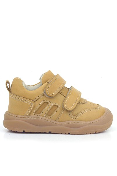 Rakerplus Schaggy Genuine Leather Baby Sneakers - Tan Velcro