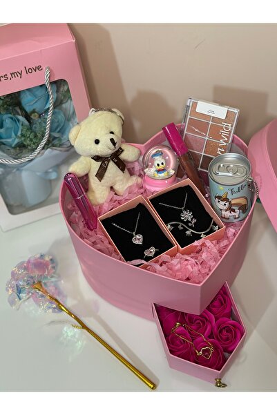 Maide Jewelry Hediye Kutusu Seti Buket Hediye Arkadaşa Sevgiliye Özel Sevgili...