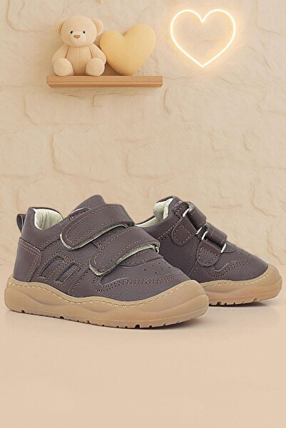 Rakerplus Schaggy Brown Genuine Leather Baby Sneakers