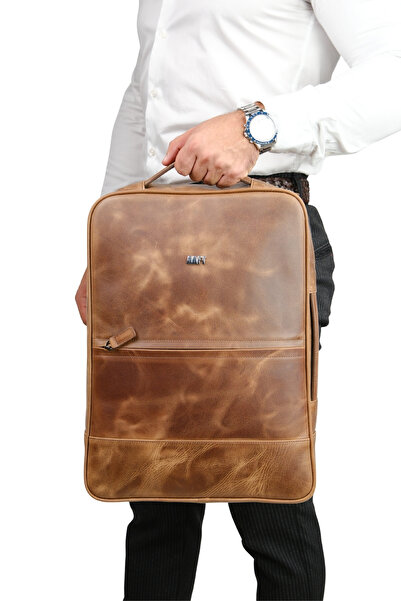 MFT Leather Design Genuine Leather Unisex Backpack - Napoli 4212