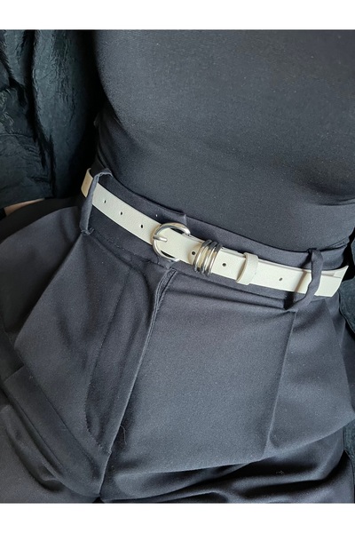 LİA KEMER حزام نسائي فضي متعدد الحلقات من ميرج، حزام للسترة، حزام للملابس، حز...