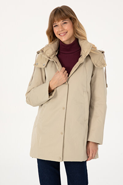 U.S. Polo Assn. Kadın Koyu Bej Kaban 50308623-VR088