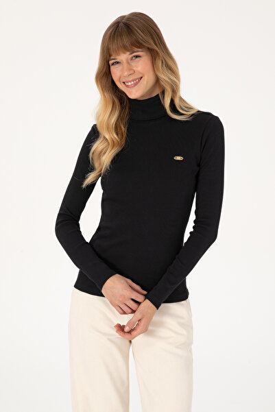 U.S. Polo Assn. Γυναικείο Φούτερ Μαύρο Ζιμολογικό Φούτερ 50313430-VR046