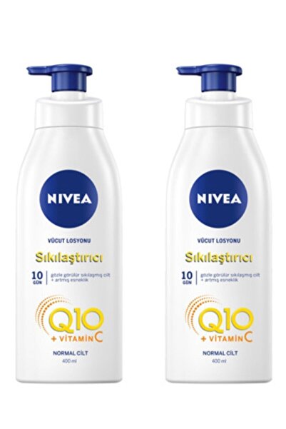 NIVEA Nbody Q10 Sıkılaştırıcı Vücut Losyonu Pompa 400ml 2 Adet
