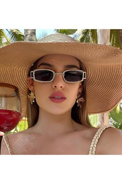 Byc polo CP138 LEOPAR TAŞLI PİRSİNGLİ ŞIK GÜNEŞ GÖZLÜĞÜ..