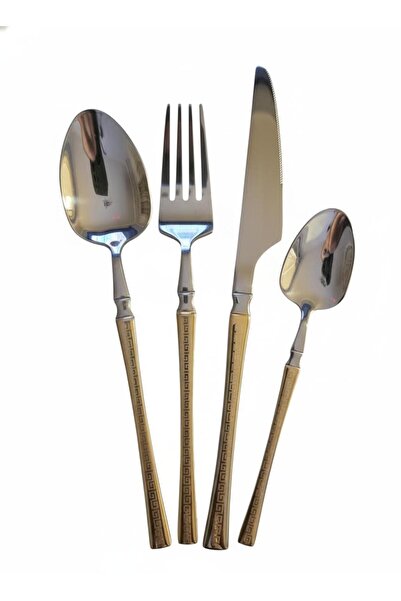 OEM Stainless Steel Cutlery Set 24 pcs, Luxury Edition, Silver and Gold