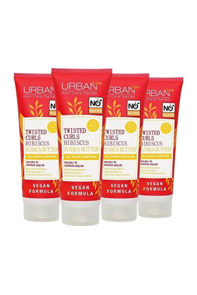 Urban Care شامبو 250 مل ماء الكركديه المجعد 4 قطع