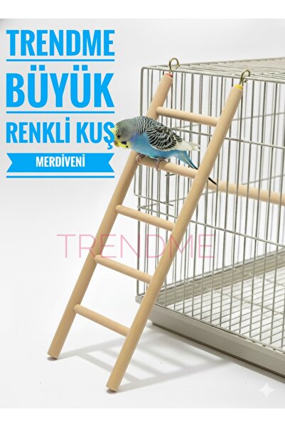 UniqBirdToys Trendme Büyük Ahşap Kuş Merdiveni 30 Cm ( Boyasız )