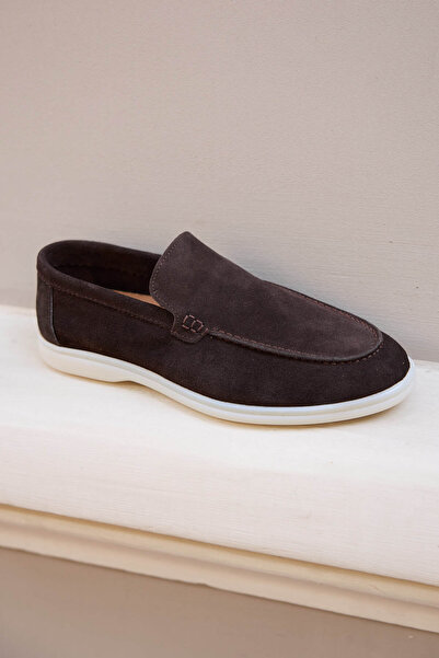 Vantaggio Loop Brown Suede 100% естествена кожа мъжки мокасини