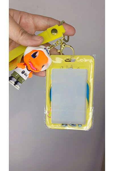 synshop Charmander Dragonite Pokemon Pikachu Silicone Keychain Card Holder Bag Charm Hospital School Gift