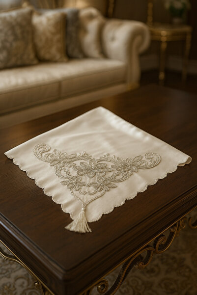 Çeyiz Bahçesi Весільний набір з атласу з перлами