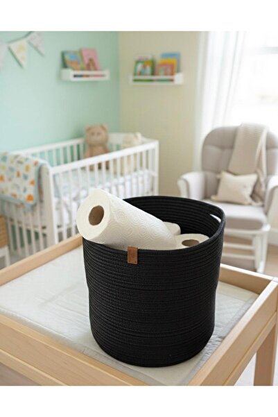 VELLORA HOME سلة تنظيم متعددة الأغراض من الخوص، أزرق بلون الكوبالت ılık، منظم...