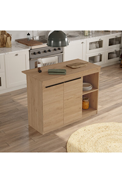 Yurupa Island 120cm Ada Mutfak Yemek Masası 2 Kapaklı Sepet ISL2-S