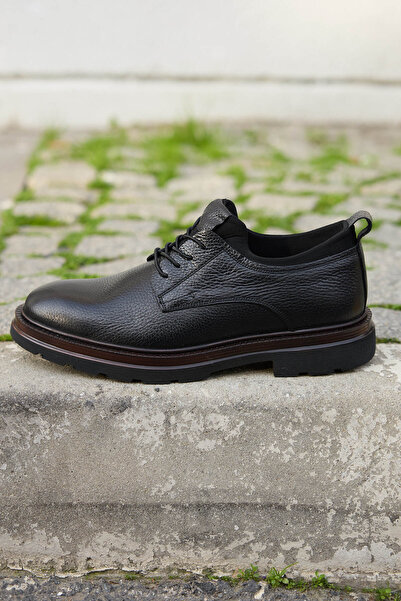 Vantaggio Pantofi clasici pentru bărbați din piele naturală 100% Romano Black