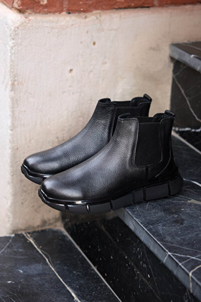 Vantaggio Ανδρικές μπότες Nerro Black 100% γνήσιο δέρμα