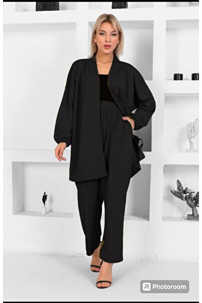 MAY MARA Σετ κρεπ Plus Size - Με Μπουφάν και Παντελόνι