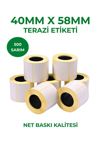 RULORULO 40x58 Terazi Etiketi 1 Rulo 500 Etiket
