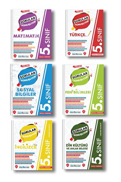Pruva Akademi 5. Sınıf Sorular Konuşuyor Soru Bankası Türkçe Matematik Fen In...