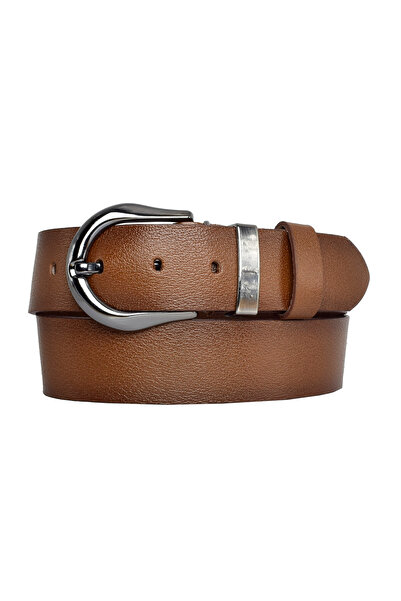 GoDeri 100% Genuine Leather, Black Nickel Suit Buckle 4 Cm Brown Women's Belt...