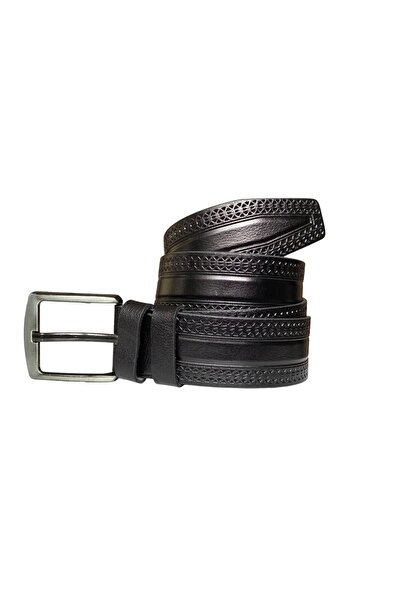 GoDeri 100% естествена кожа, черен деним 4,5 см, спортен колан = мин. 149-150