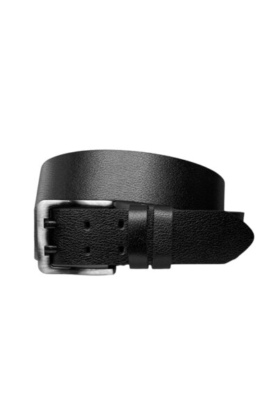 GoDeri 100% γνήσιο δέρμα, διπλή γλώσσα μαύρο 4,5 cm μονοκόμματο τζιν, αθλητική ζώνη=dk-110