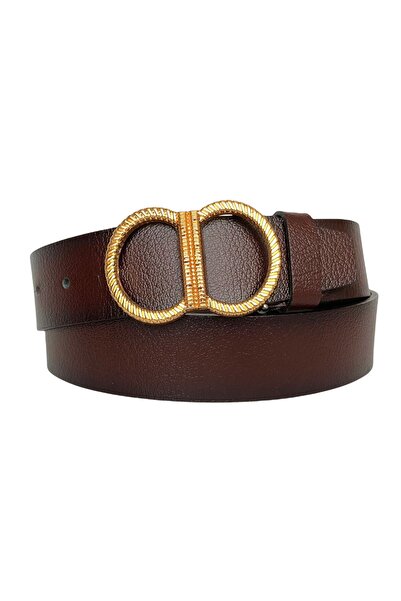 GoDeri 100% γνήσιο δέρμα, Claret Red Γυναικεία τζιν ζώνη με χρυσή πόρπη 4 cm=an-byn-16