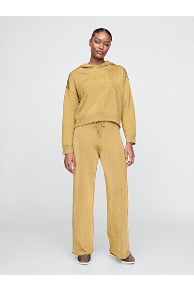 GAP Kadın Sarı Gap × Cult Gaia Metalik Wide-Leg Pantolon