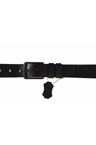 GoDeri Колан от естествена кожа 4 см, черен, както от деним, така и от плат = gkdk0015