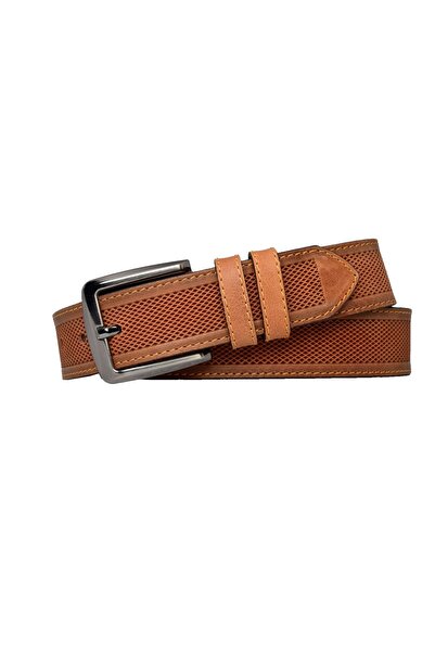 GoDeri 100% Genuine Leather Legend with 4 cm Tan Belt - Compatible with Jeans, Canvas, Linen Trousers tiguan.dot