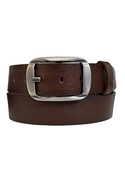 GoDeri 100% γνήσιο δέρμα, Legendary Smoked Oval Buckle; Σκούρο καφέ ζώνη 4 cm=καπνιστή.οβάλ