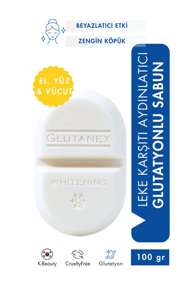 GLUTANEX Glutatyonlu Katı Sabun Leke Karşıtı Aydınlatıcı El Yüz Vücut 100gr