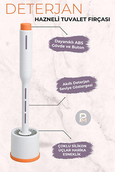 PooleMark Silikon Deterjan Hazneli Tuvalet Fırça Seti – Yeni Nesil Klozet ve ...