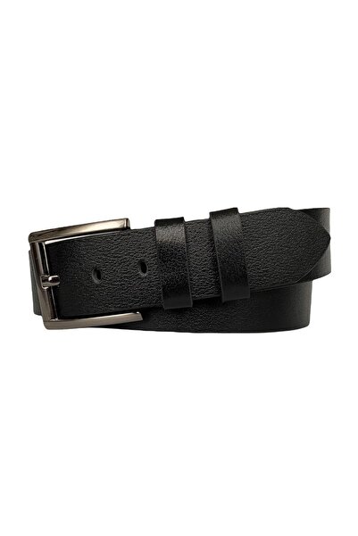 GoDeri Premium Black 100% Genuine Leather Jeans Sports Belt - Pre-Flat