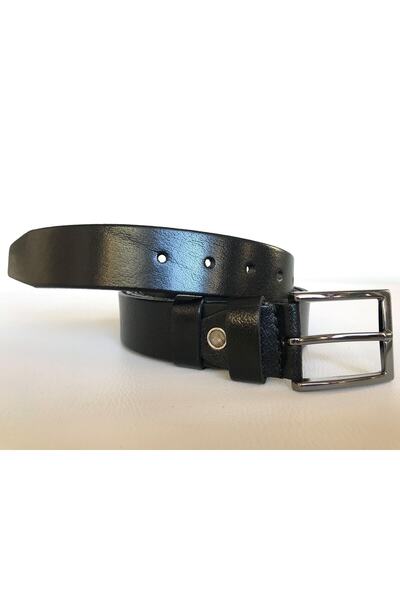 GÖKAY KEMER Curea neagră pentru bărbați - 100% piele naturală, centura de 3,5 cm