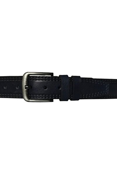 GoDeri Справжній шкіряний ремінь з подвійним швом, синій, 4,5 см = dk-0076