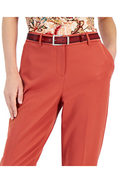 GoDeri 100% естествена кожа, 3 см червен дамски колан със сребърна катарама; Рокля, Колан за панталон=3см-kdn-48