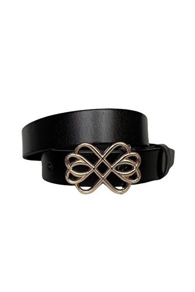 GoDeri 100% piele naturală, blugi negri de damă cu cataramă aurie, centură sport 4 cm=an-byn-57