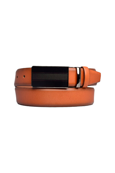 GoDeri 100% Genuine Leather, COVERED BUCKLE, Tan Classic, Fabric Trouser Belt 3.5 Cm_black2_taba_straight