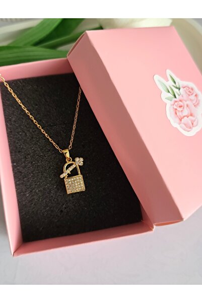 MİLUNXTE قلادة من الفولاذ مع قفل ومفتاح - هدية رومانسية وذات معنى - قلادة للح...