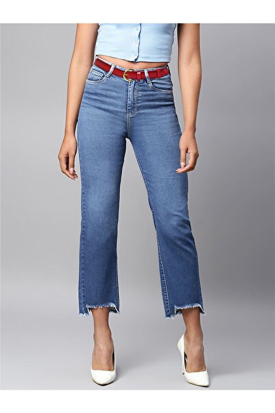 GoDeri Червен тънък дамски колан - 100% естествена кожа, златна катарама, 3 см - Kdn-02