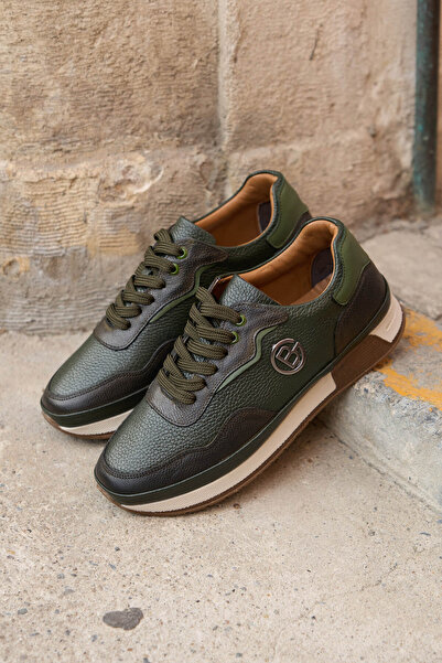 Vantaggio Astor Green 100% Genuine Leather Casual Men's Shoes